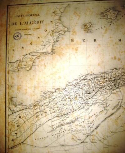 Carte de l'Algérie 1843, dépôt de la guerre